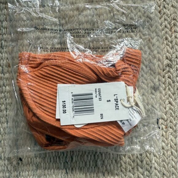 NWT L*Space Eco Chic Repreve® Nikita Bikini Top in Sienna Size Small - Picture 7 of 7